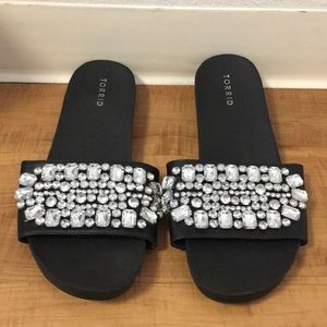 Torrid Bedazzled slides